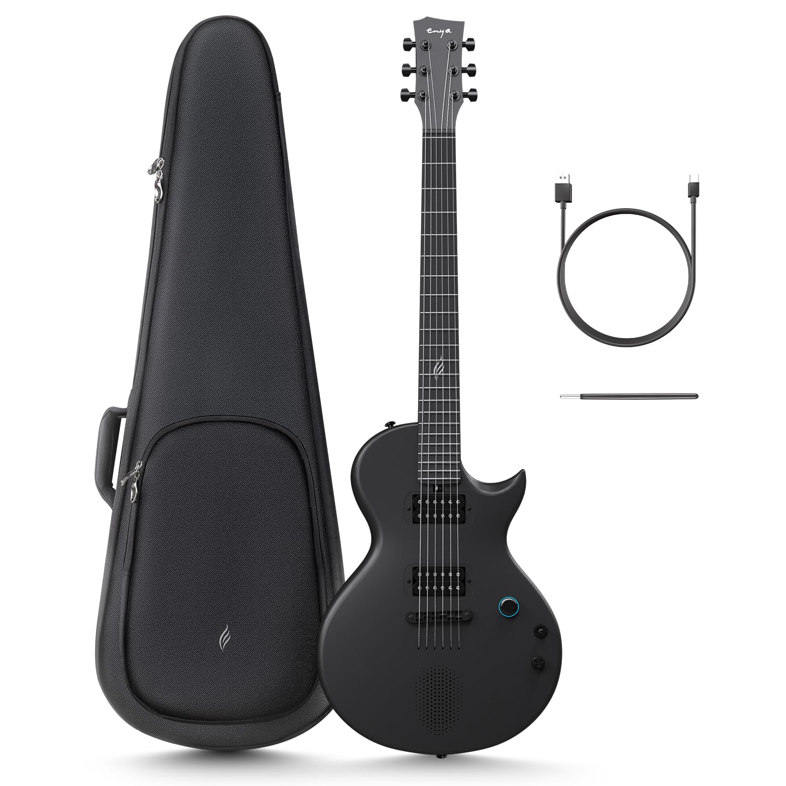 ENYA Nova GO Sonic Smart Electric Guitar Beginner Set Made of Carbon Fiber Built-in 10W Speaker & Multi-Effector Easy Operation with App Black
ENYA Nova GO Sonic Smart Electric Guitar Beginner Set Made of Carbon Fiber Built-in 10W Speaker & Multi-Effector Easy Operation with App Black