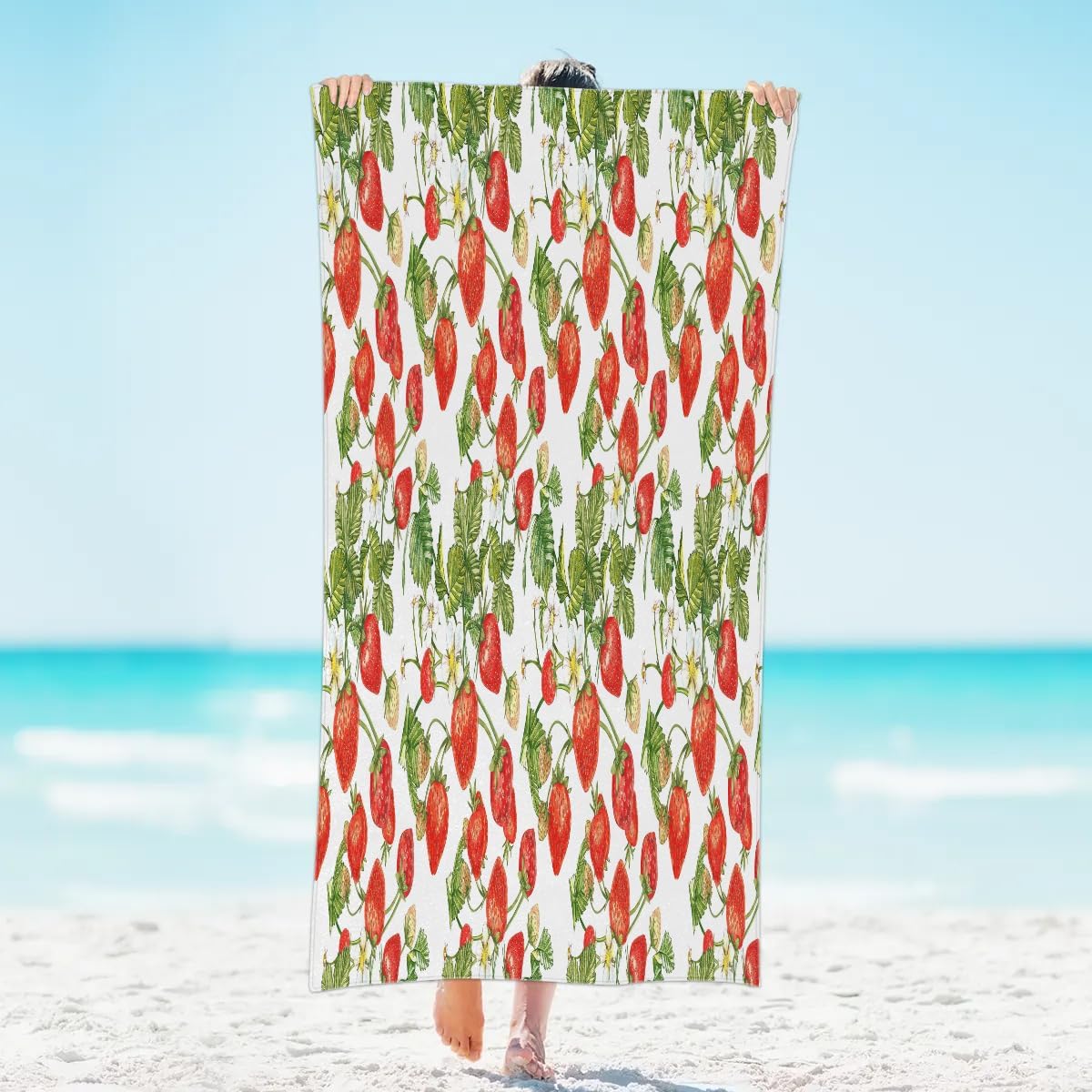 Strawberry Fruits Beach Towel for Women Men Kids Lightweight Microfiber Beach Towels Sand Free Quick Dry Soft Beach Blanket Pool W40*H60(CM)
Strawberry Fruits Beach Towel for Women Men Kids Lightweight Microfiber Beach Towels Sand Free Quick Dry Soft Beach Blanket Pool W40*H60(CM)
