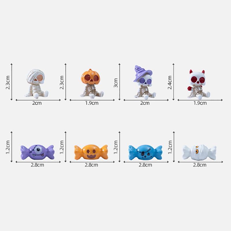 8pcs Halloween Candy Pumpkin Skull Figurines, Cute DIY Decorations And Accessories, Miniature Landscape Ornaments
8pcs Halloween Candy Pumpkin Skull Figurines, Cute DIY Decorations And Accessories, Miniature Landscape Ornaments