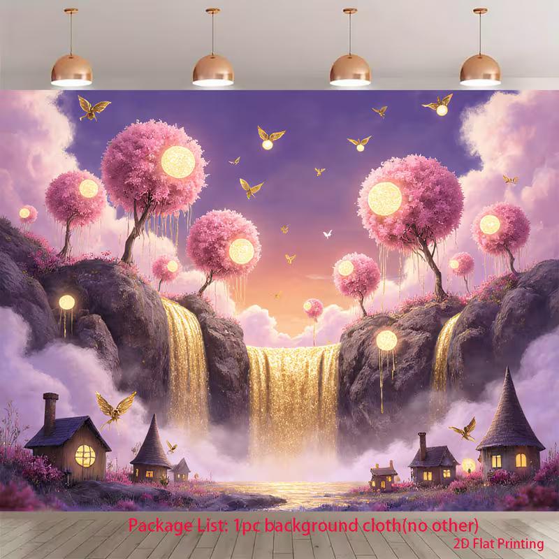 2D Fantasy Pink Tree Waterfall Backdrop, Magical Fairyland Photography Banner 47.2x31.5inch/120*80cm
2D Fantasy Pink Tree Waterfall Backdrop, Magical Fairyland Photography Banner 47.2x31.5inch/120*80cm