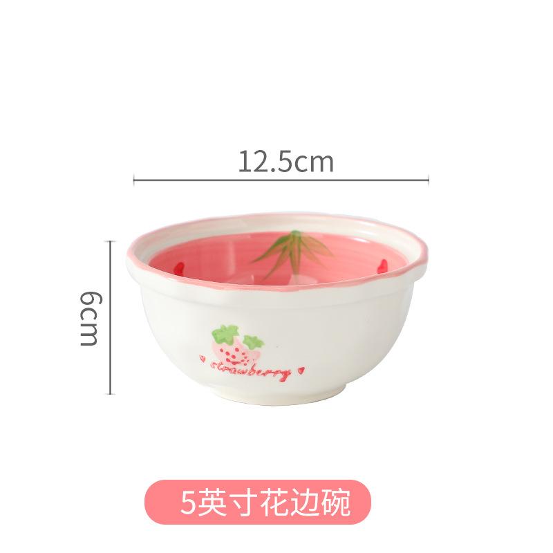 Creative Household Noodle Soup Bowl Dishes Internet Celebrity Tableware Cute Girl Heart Rice Bowl Strawberry Love Ceramic Bowl 1PCS
Creative Household Noodle Soup Bowl Dishes Internet Celebrity Tableware Cute Girl Heart Rice Bowl Strawberry Love Ceramic Bowl 1PCS