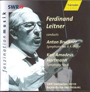 CD SWR SO; LEITNER - Bruckner:Sym 6/Hartmann: Sym 6 CD93051 Hänssler Classi 2002 Germany Classical Used
CD SWR SO; LEITNER - Bruckner:Sym 6/Hartmann: Sym 6 CD93051 Hänssler Classi 2002 Germany Classical Used