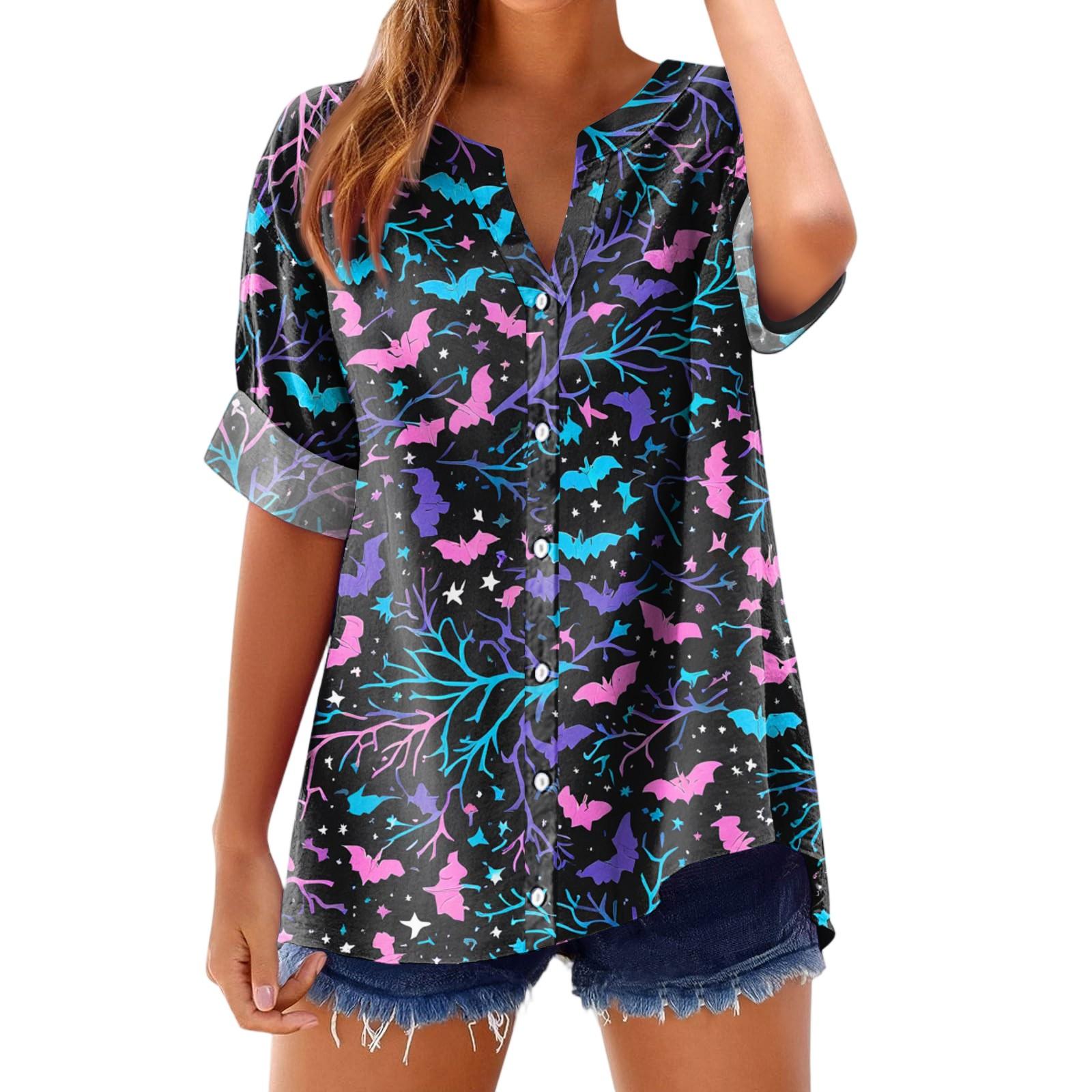 Women s Fashionable, Casual, Comfortable, Loose-Fitting Halloween Print Top L темно-синього кольору
Women s Fashionable, Casual, Comfortable, Loose-Fitting Halloween Print Top L темно-синього кольору