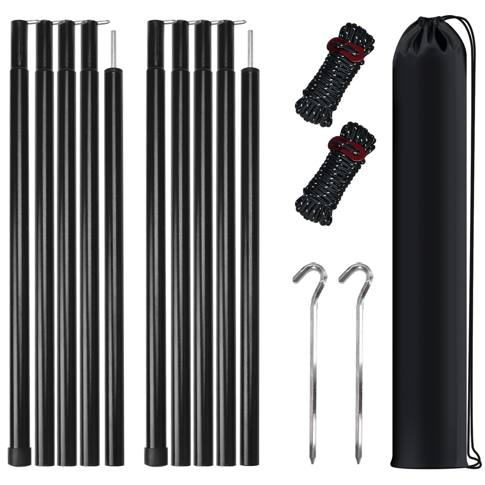 DewKiss Tarp Set of For Tent Tarp Height Split Tent Telescopic Peg Rope Storage Bag Кемпінгове спорядження Компактна жердина, легка, 2, установка, 78-195 см,
DewKiss Tarp Set of For Tent Tarp Height Split Tent Telescopic Peg Rope Storage Bag Кемпінгове спорядження Компактна жердина, легка, 2, установка, 78-195 см,