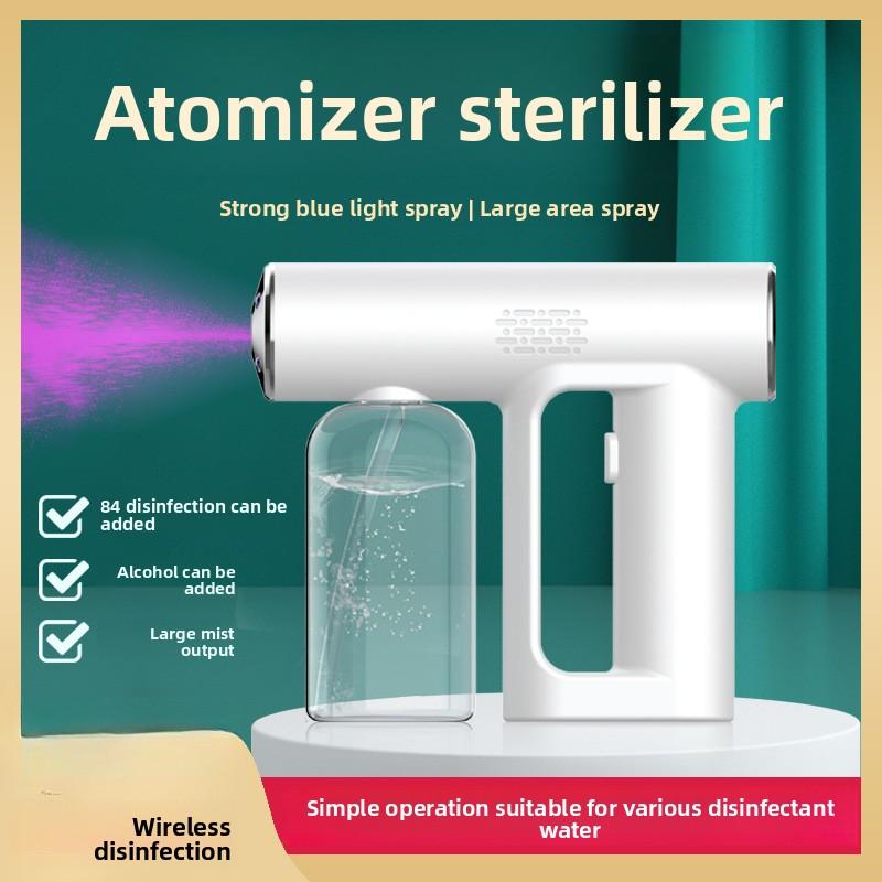 Rechargeable Blue Light Disinfection Atomizing Gun Alcohol Sterilization Sprayer Handheld Nano Spray Disinfection Gun
Rechargeable Blue Light Disinfection Atomizing Gun Alcohol Sterilization Sprayer Handheld Nano Spray Disinfection Gun