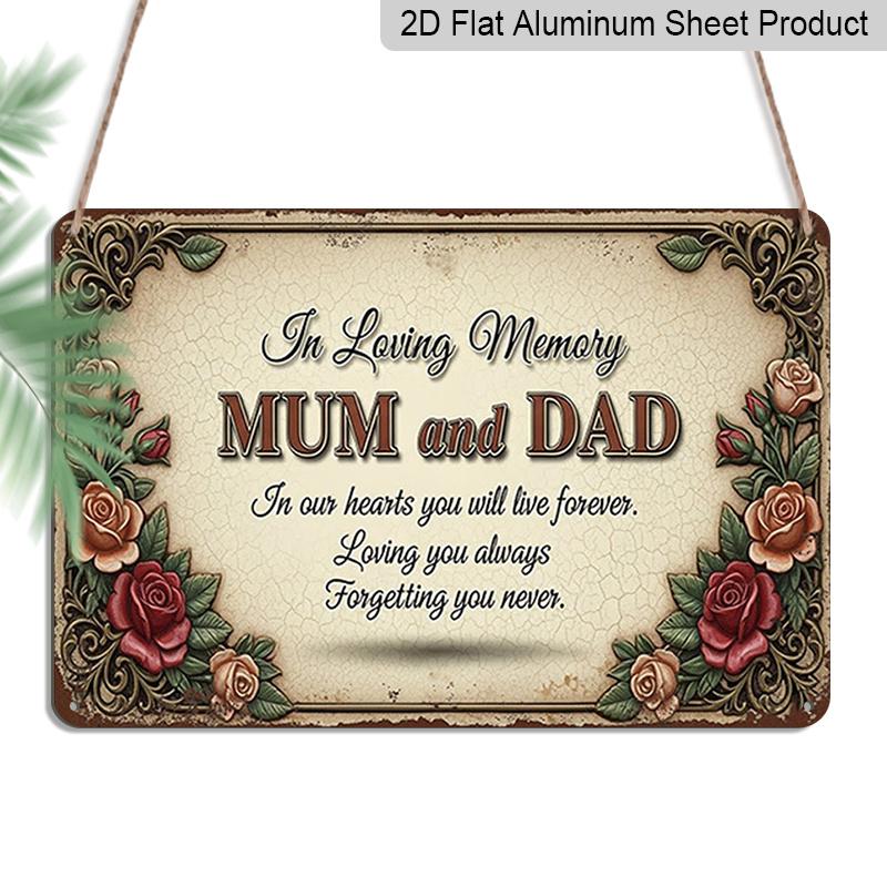 2D Flat 1pc ( 8X12 ), In Loving Memory of Mum and Dad Memorial Plaque - A Lasting Tribute Keepsake Gift Sign, Floral Sign, Aluminium Sign, Garland 20*30cm
2D Flat 1pc ( 8X12 ), In Loving Memory of Mum and Dad Memorial Plaque - A Lasting Tribute Keepsake Gift Sign, Floral Sign, Aluminium Sign, Garland 20*30cm