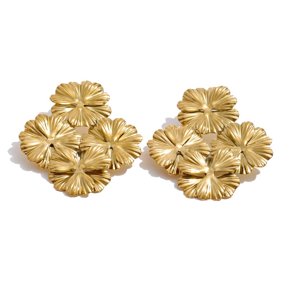 Yhpup 53*62mm Stainless Steel Metal Petal Flower Big Stud Earrings for Women 2026 Fashion Golden Statement Jewelry Waterproof
Yhpup 53*62mm Stainless Steel Metal Petal Flower Big Stud Earrings for Women 2026 Fashion Golden Statement Jewelry Waterproof