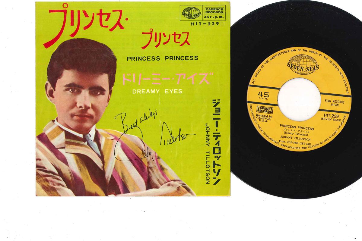 7inch Record JOHNNY TILLOTSON - Princess Princess / Dreamy Eyes HIT229 SEVEN SEAS 1963 Japan Pop Used
7inch Record JOHNNY TILLOTSON - Princess Princess / Dreamy Eyes HIT229 SEVEN SEAS 1963 Japan Pop Used