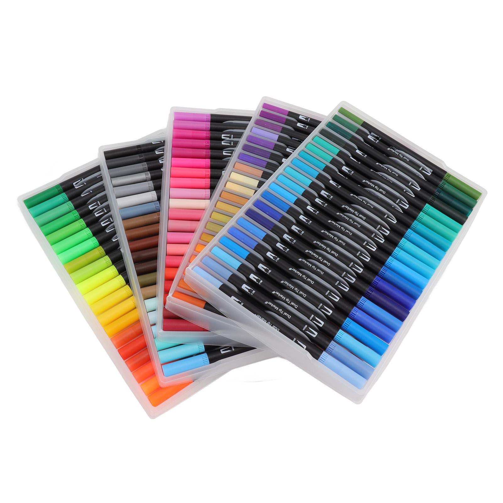 Маркеры с двойным наконечником, 100 цветов, моющиеся, широкое применение, набор маркеров с мягким наконечником для студентов
Маркеры с двойным наконечником, 100 цветов, моющиеся, широкое применение, набор маркеров с мягким наконечником для студентов