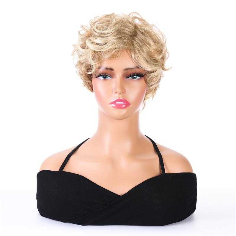 Synthetic Short Blonde Curly Wigs for Women Natural Hair Wig with Side Bangs Mother Gifts Wig Blond Cur Wig Natural Casual Wigs
Synthetic Short Blonde Curly Wigs for Women Natural Hair Wig with Side Bangs Mother Gifts Wig Blond Cur Wig Natural Casual Wigs