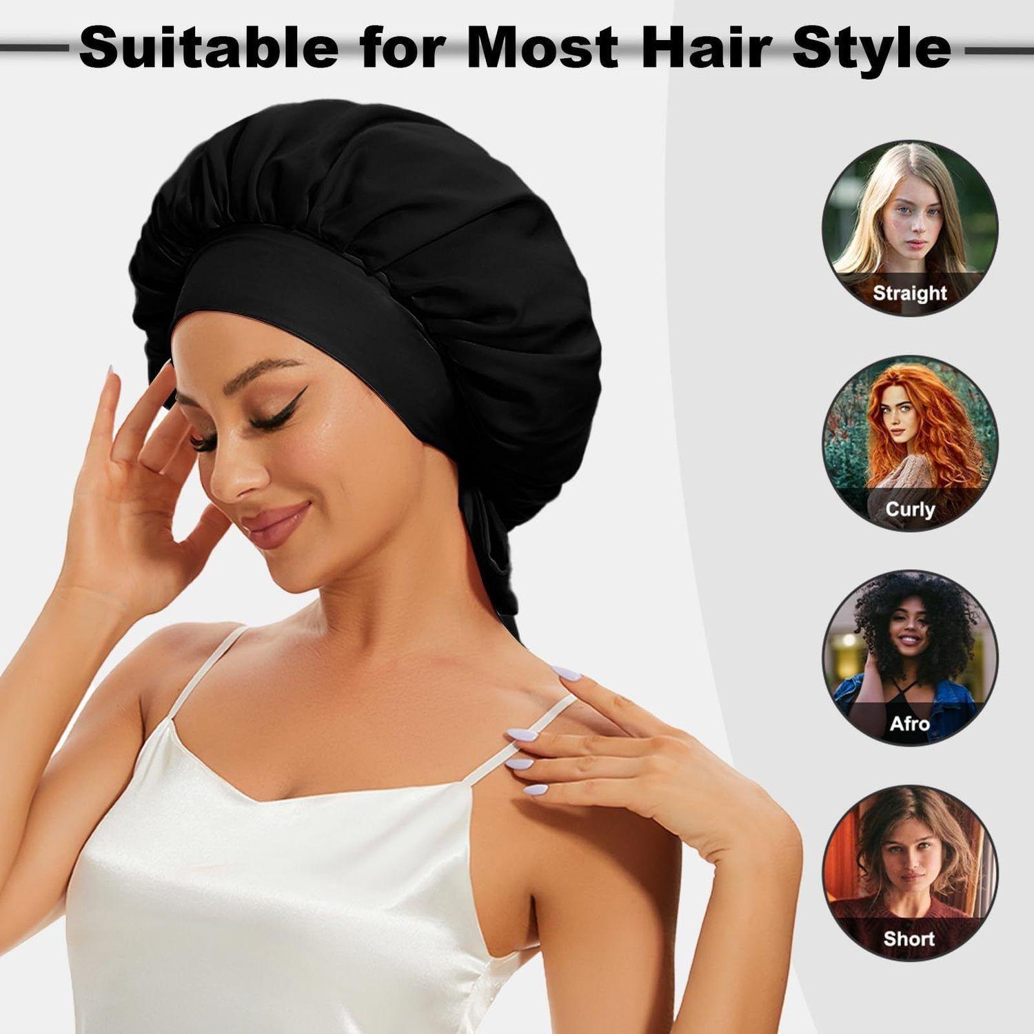 Satin Bonnet Silk Bonnet Adjustable Bonne For Sleeping Hair Bonnet With Tie Band Bonnets For Women Men
Satin Bonnet Silk Bonnet Adjustable Bonne For Sleeping Hair Bonnet With Tie Band Bonnets For Women Men