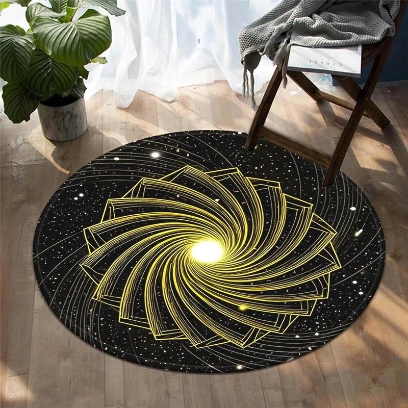 Hypnotic Galaxy Swirl Round Non-Slip Washable Living Room Floor Mat Sacred Geometry Cosmic Fantasy Rug 60cm
Hypnotic Galaxy Swirl Round Non-Slip Washable Living Room Floor Mat Sacred Geometry Cosmic Fantasy Rug 60cm