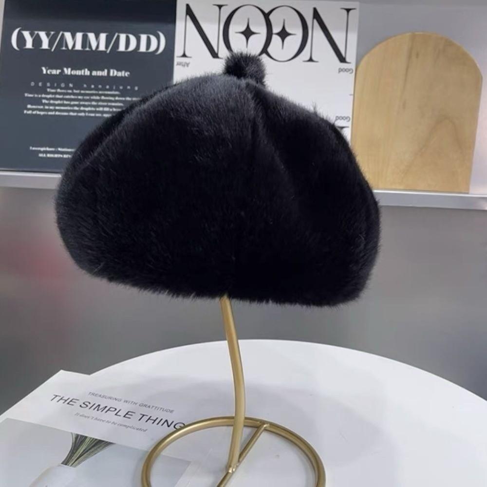 Faux Mink Fur Beret Hat Plush Furry Beanies Hat Vintage French Artist Painter Hat чорний
Faux Mink Fur Beret Hat Plush Furry Beanies Hat Vintage French Artist Painter Hat чорний