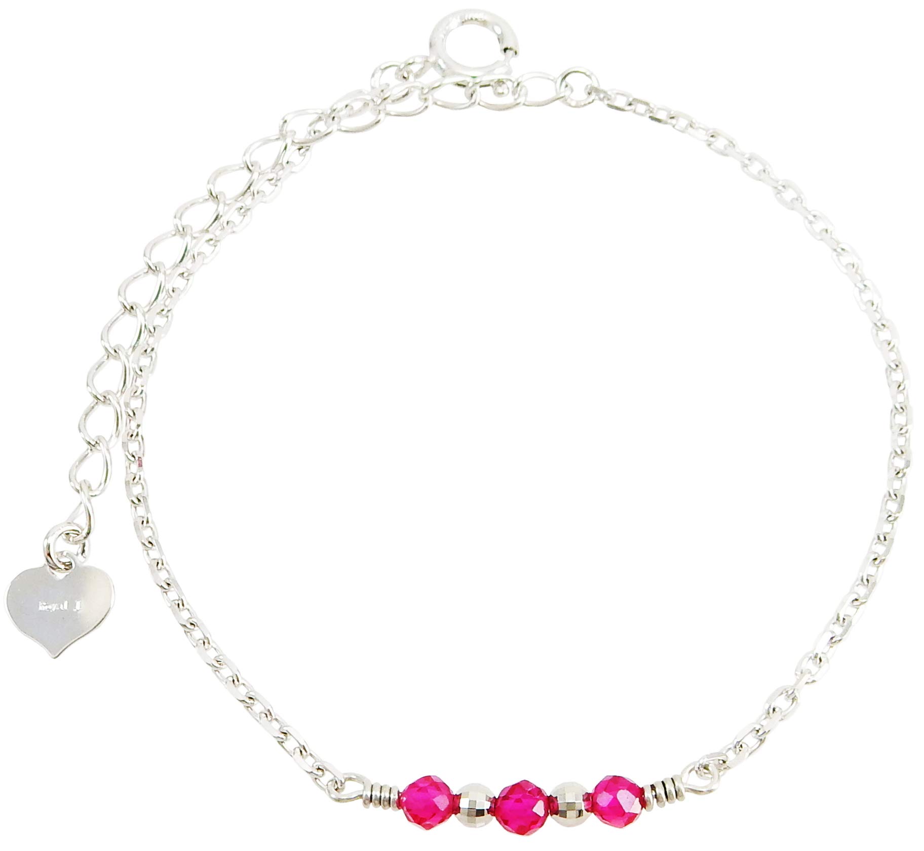 Royal Jewelry Ruby Platinum PT850 Mirror Cut Ring Silver 925 Chain Bracelet Anklet (24)
Royal Jewelry Ruby Platinum PT850 Mirror Cut Ring Silver 925 Chain Bracelet Anklet (24)