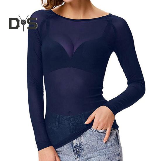 Женская футболка с круглым вырезом и длинным рукавом, облегающий пуловер, прозрачные сетчатые топы из пряжи, повседневная одежда 3XL синий
Женская футболка с круглым вырезом и длинным рукавом, облегающий пуловер, прозрачные сетчатые топы из пряжи, повседневная одежда 3XL синий