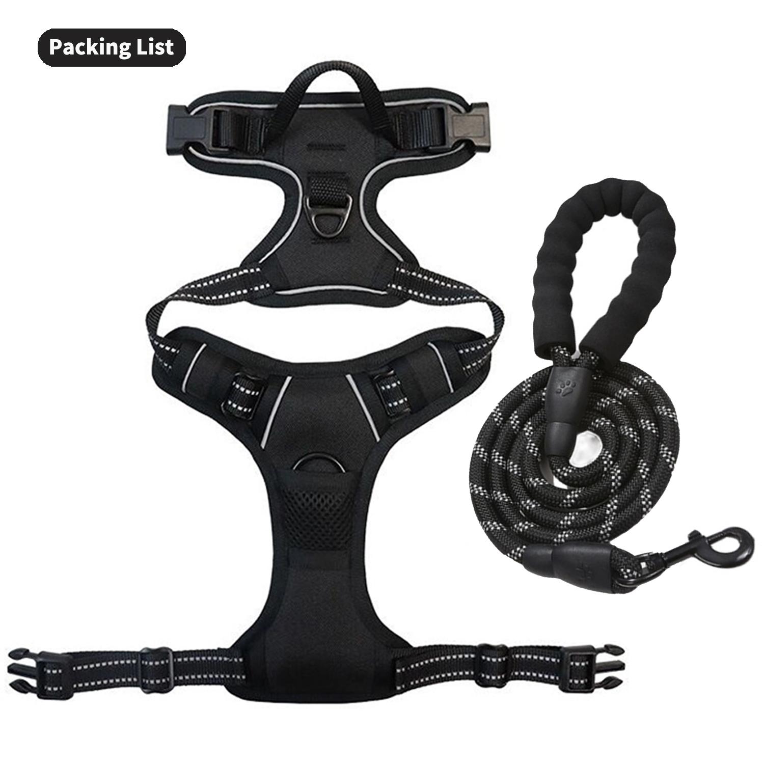 150 см/5 футів важкий повідець для маленьких великих собак і собак середнього розміру Мотузковий повідець зі службовим жилетом зі світловідбиваючими смужками XL (Neck 48cm-75cm) чорний
150 см/5 футів важкий повідець для маленьких великих собак і собак середнього розміру Мотузковий повідець зі службовим жилетом зі світловідбиваючими смужками XL (Neck 48cm-75cm) чорний