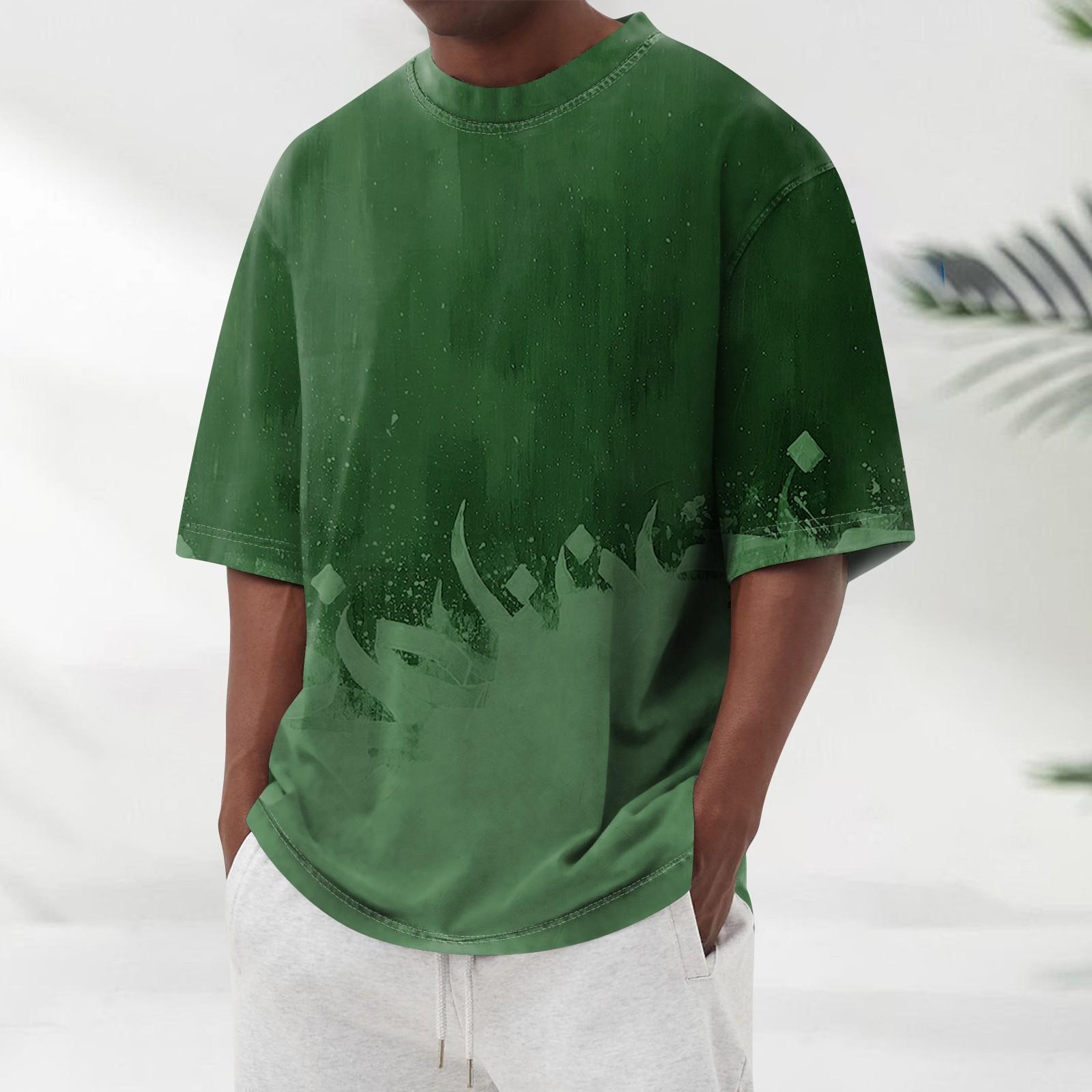 Летняя мужская популярная футболка с круглым вырезом и коротким рукавом с принтом S зелёный
Летняя мужская популярная футболка с круглым вырезом и коротким рукавом с принтом S зелёный