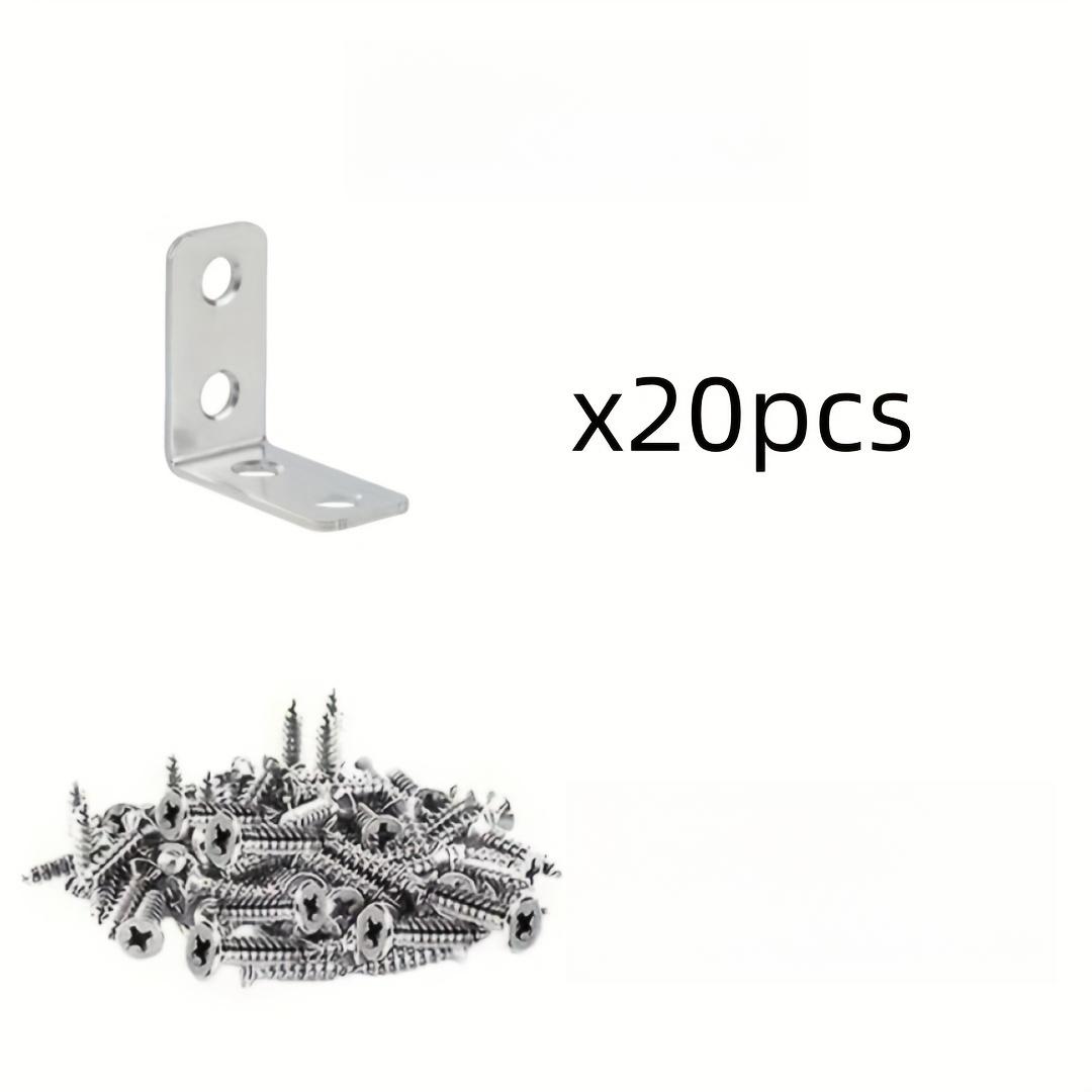 20 шт. Металлические угловые кронштейны L-образной формы - Угловые опорные кронштейны под прямым углом с винтами для мебели, полок, шкафа, стола, стула для ремонта и усиления 20pcs серебряный
20 шт. Металлические угловые кронштейны L-образной формы - Угловые опорные кронштейны под прямым углом с винтами для мебели, полок, шкафа, стола, стула для ремонта и усиления 20pcs серебряный