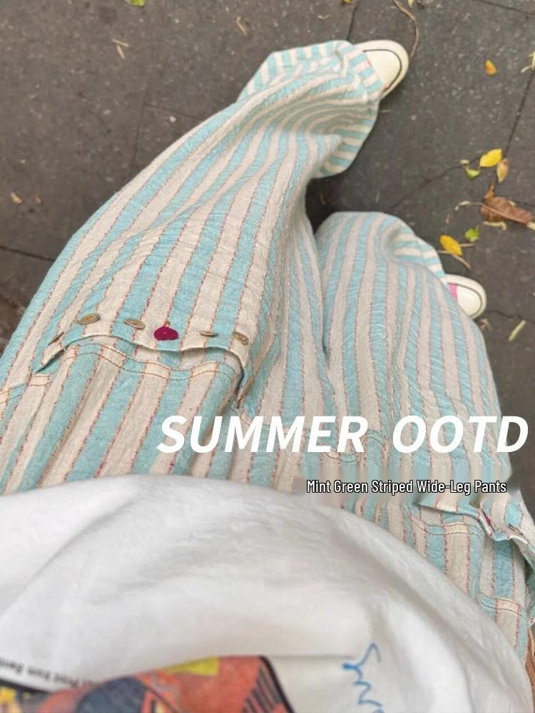 Женские полосатые брюки для отдыха с высокой посадкой: Летняя повседневная одежда для сна больших размеров 2025 S
Женские полосатые брюки для отдыха с высокой посадкой: Летняя повседневная одежда для сна больших размеров 2025 S