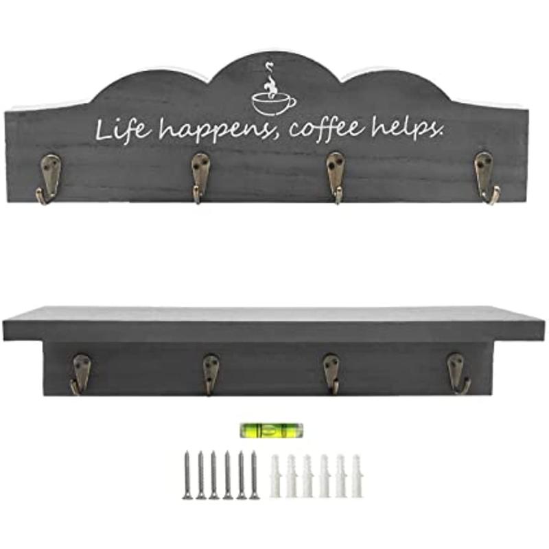 2 Pcs /Set Coffee Cup Holder Kitchen Wall Decor for Farmhouse Decorations Coffee Station Office Decor Mug Organizer Mug Display Grey
2 Pcs /Set Coffee Cup Holder Kitchen Wall Decor for Farmhouse Decorations Coffee Station Office Decor Mug Organizer Mug Display Grey