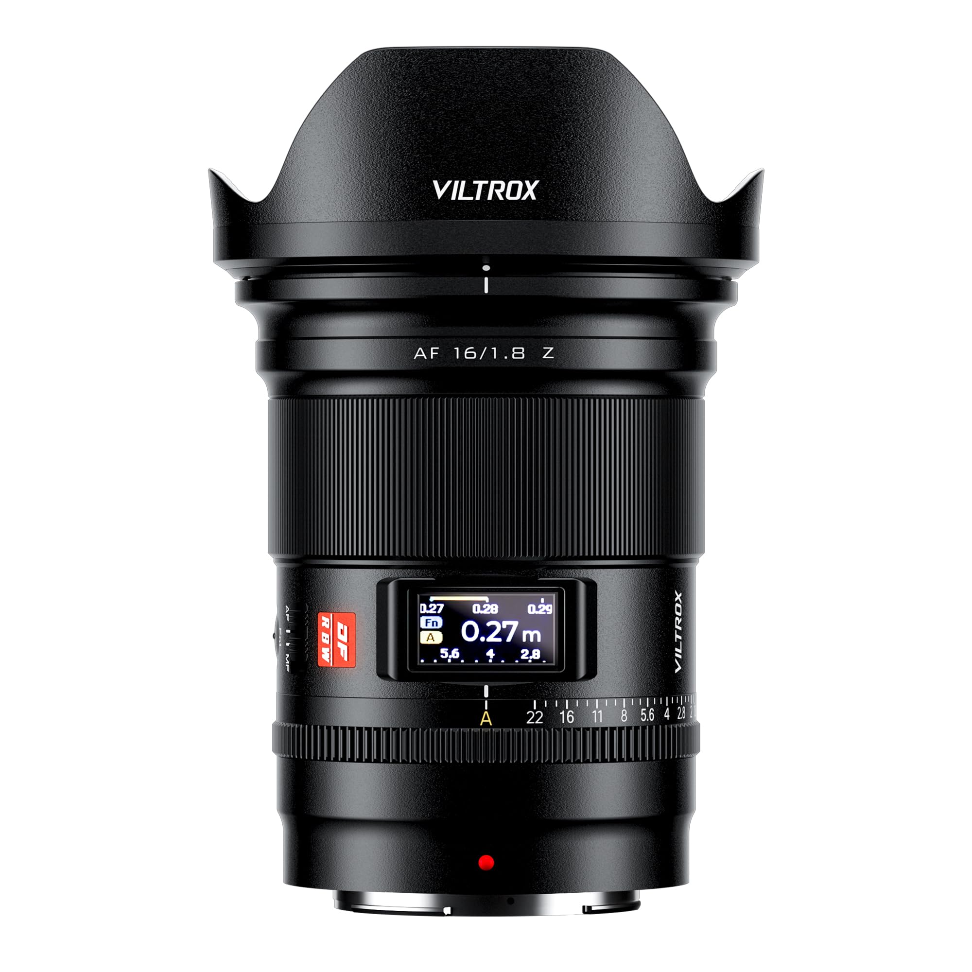 VILTROX AF 16mm for Z mount Nikon lens with LCD compatible with Nikon Z7 Z7ii Z8 Z8ii Z9 Zf Z30 Z50 Zfc F1.8 full-size lens, wide-angle built-in
VILTROX AF 16mm for Z mount Nikon lens with LCD compatible with Nikon Z7 Z7ii Z8 Z8ii Z9 Zf Z30 Z50 Zfc F1.8 full-size lens, wide-angle built-in
