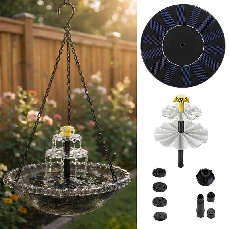 1pc Solar Garden Hanging Bird Bath Fountain 3 Layers Outdoor Hanging Birdbaths With Solar Fountain With Solars Pump & Glass Bowl XS(old)
1pc Solar Garden Hanging Bird Bath Fountain 3 Layers Outdoor Hanging Birdbaths With Solar Fountain With Solars Pump & Glass Bowl XS(old)