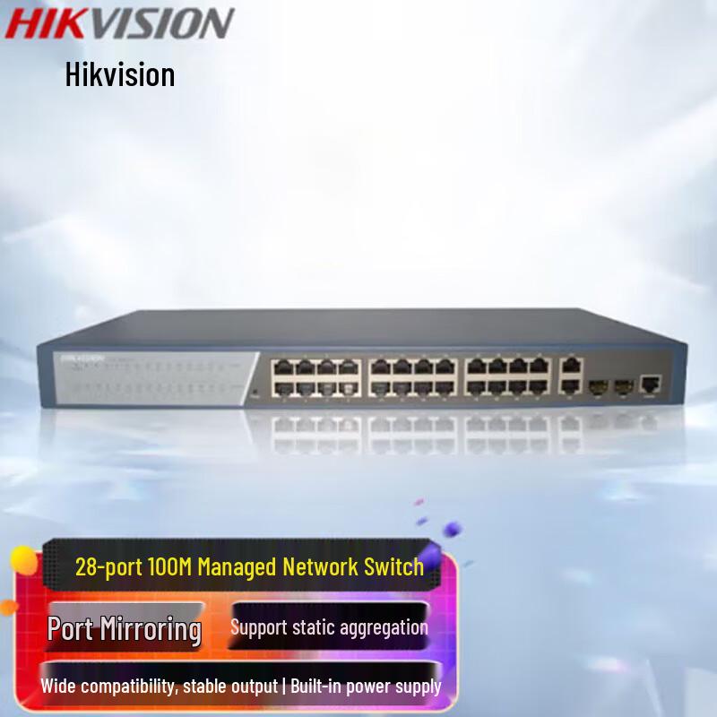 Hikvision 28-Port Layer 2 Managed Fast Ethernet Switch
Hikvision 28-Port Layer 2 Managed Fast Ethernet Switch