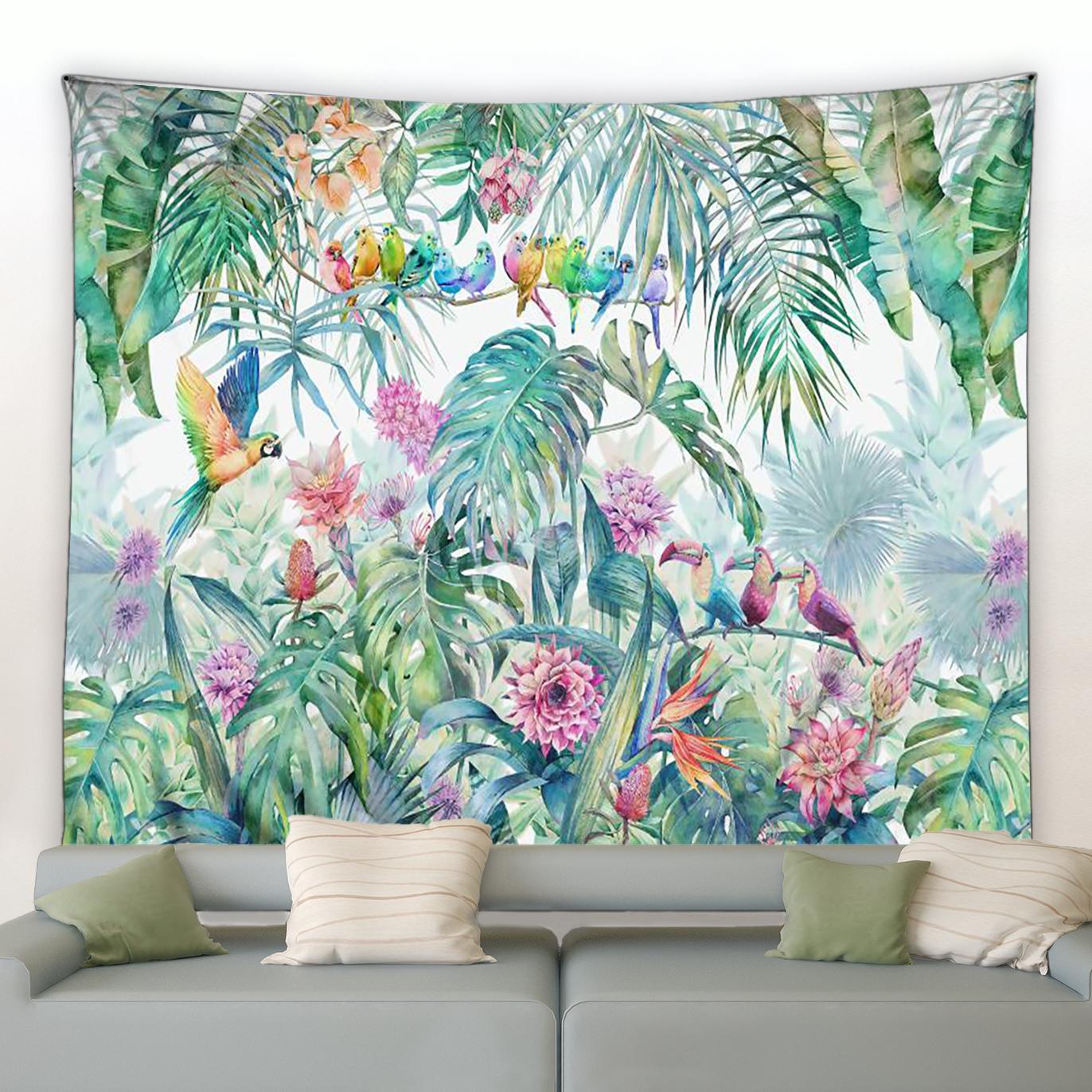 Красочный попугай Монстера банановый лист акварель настенный природный пейзаж гостиная гобелен тропическое растение гобелен 150x100cm
Красочный попугай Монстера банановый лист акварель настенный природный пейзаж гостиная гобелен тропическое растение гобелен 150x100cm