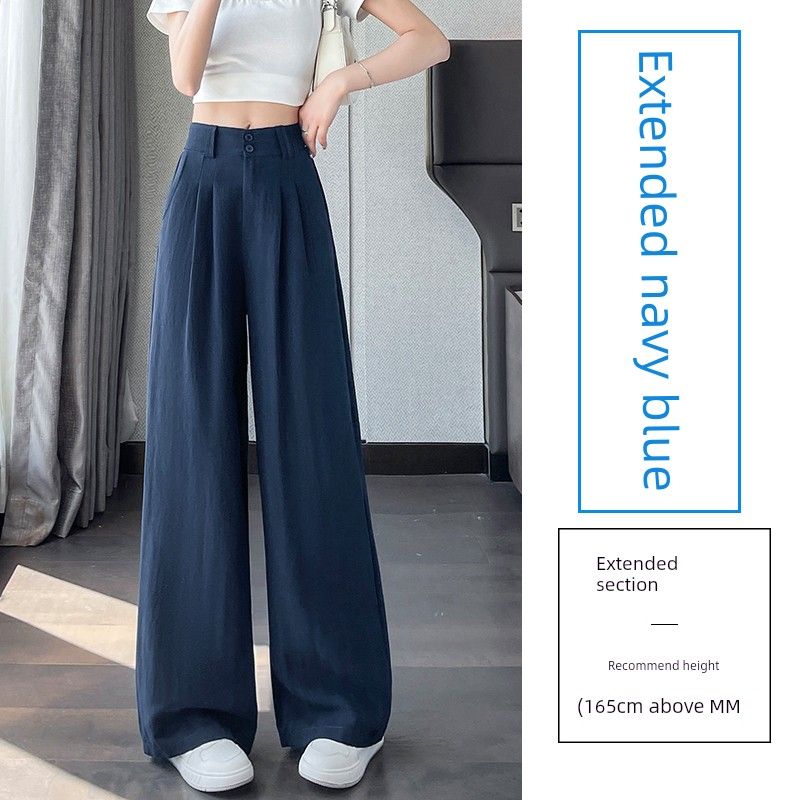 Summer New Arrival Work Clothing Tencel Linen Wide-Leg Pants Straight Elastic High Waist Casual Ice Silk Cotton Linen Suit Pants Straight and Smooth Navy blue extension 2XL
Summer New Arrival Work Clothing Tencel Linen Wide-Leg Pants Straight Elastic High Waist Casual Ice Silk Cotton Linen Suit Pants Straight and Smooth Navy blue extension 2XL
