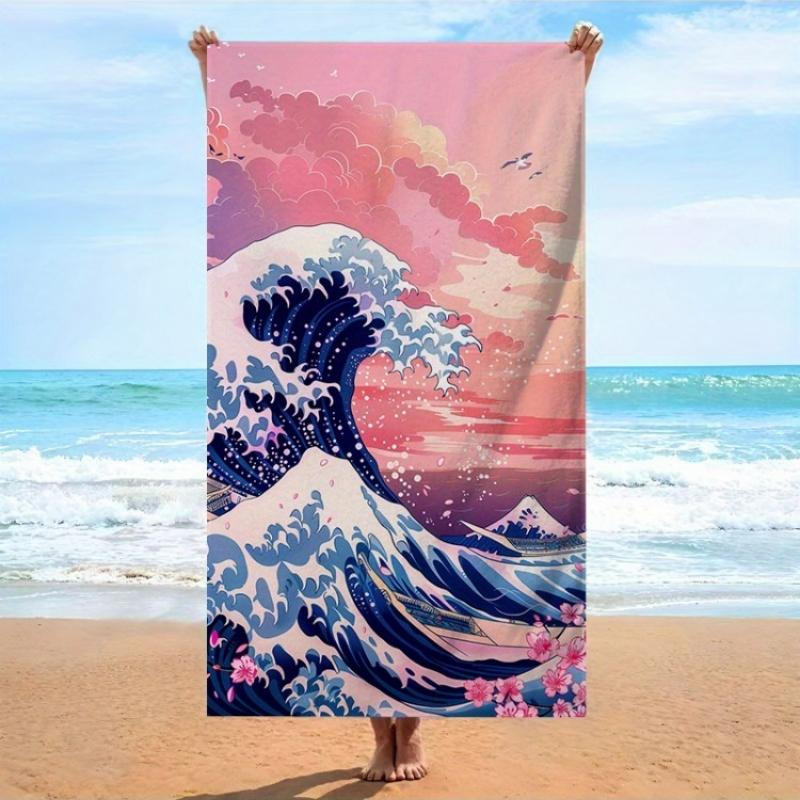 1pc Multiple Sizes Japanese Great Wave Off Kanagawa Beach Towel - Oversized Bath & Towel with Sakura Cherry Blossoms, Soft Quick W30*H60(CM)
1pc Multiple Sizes Japanese Great Wave Off Kanagawa Beach Towel - Oversized Bath & Towel with Sakura Cherry Blossoms, Soft Quick W30*H60(CM)