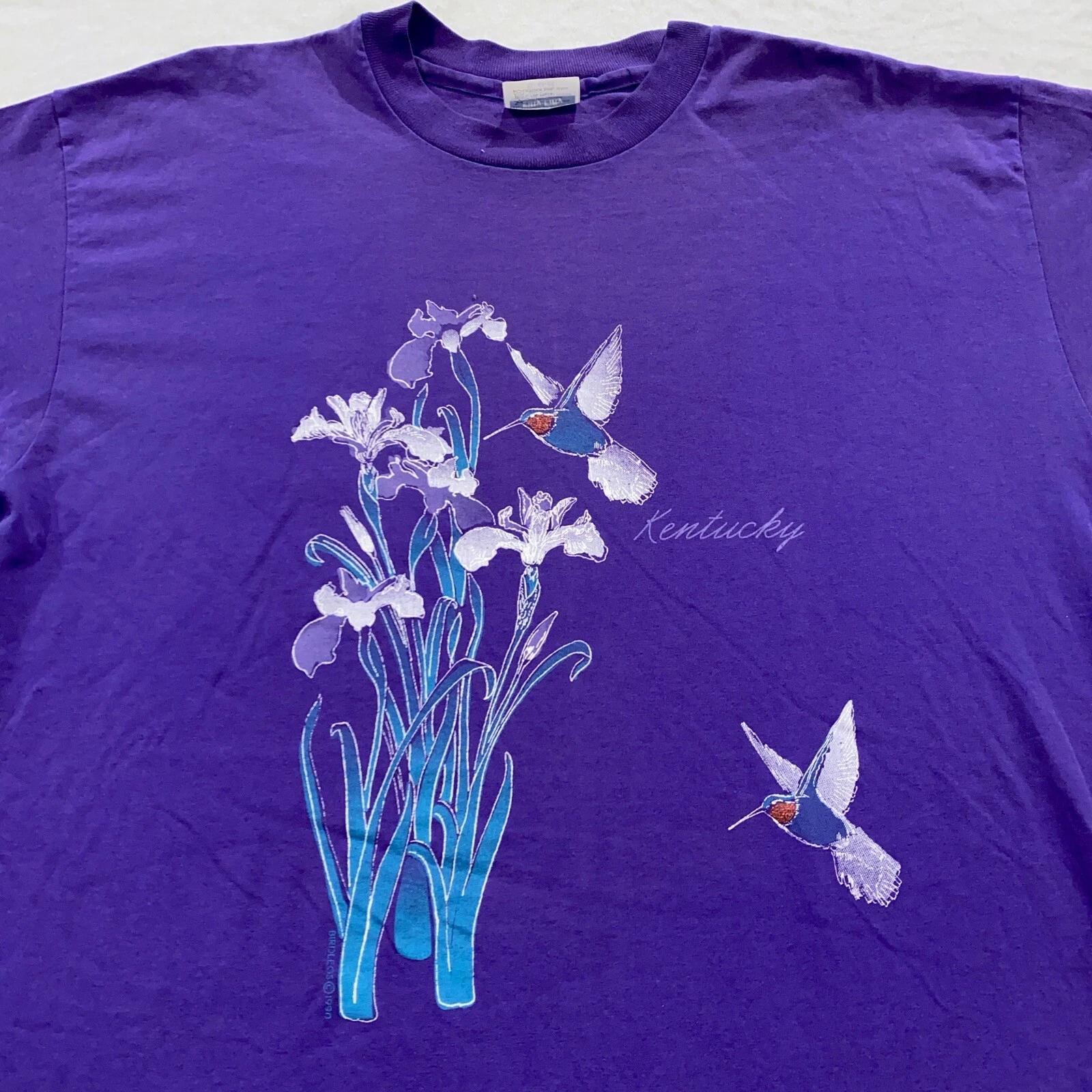 vintage 90s KENTUCKY HUMMINGBIRD WILD FLOWER T-Shirt LARGE soft thin nature 4XL
vintage 90s KENTUCKY HUMMINGBIRD WILD FLOWER T-Shirt LARGE soft thin nature 4XL