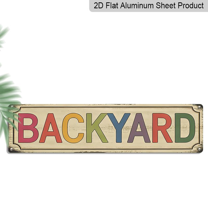 2D Flat, Single Piece, Rustic Aluminium Decorative Sign, Vintage Multicolor Backyard Aluminium Sign Theme Wall Decoration for Home, Porch, Patio 40cm x 10cm
2D Flat, Single Piece, Rustic Aluminium Decorative Sign, Vintage Multicolor Backyard Aluminium Sign Theme Wall Decoration for Home, Porch, Patio 40cm x 10cm