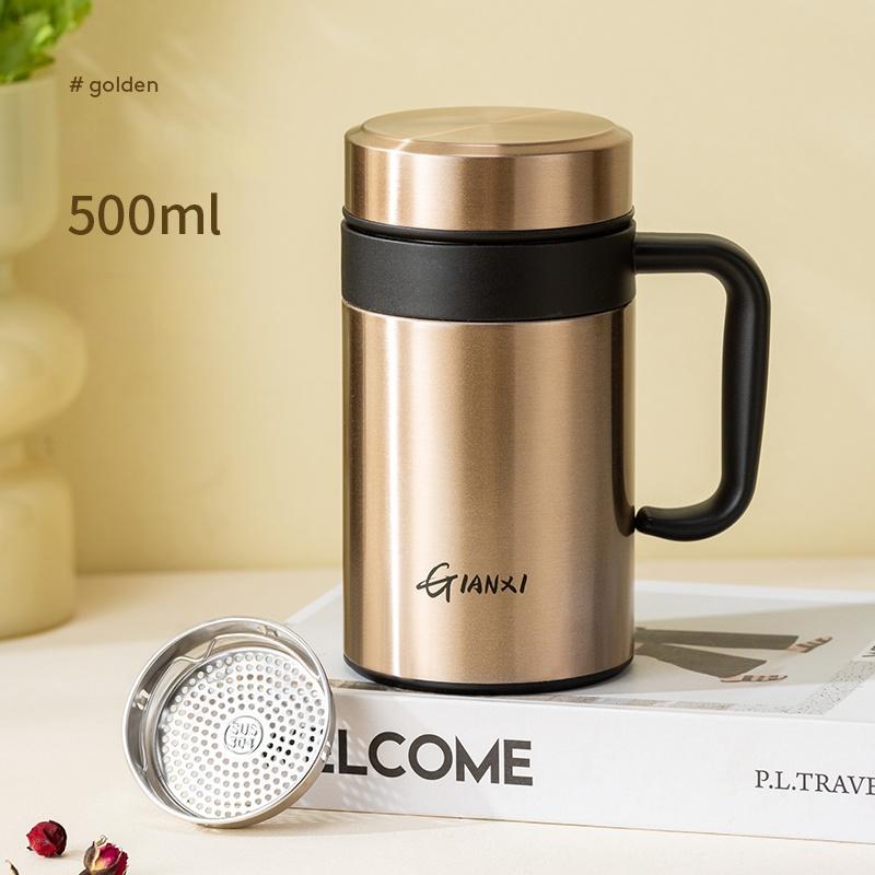 GIANXI Женская однотонная лаконичная термокружка большого калибра зимняя большая емкость для воды чашка для чая с ручкой и ремешком для разделения воды 500ml
GIANXI Женская однотонная лаконичная термокружка большого калибра зимняя большая емкость для воды чашка для чая с ручкой и ремешком для разделения воды 500ml