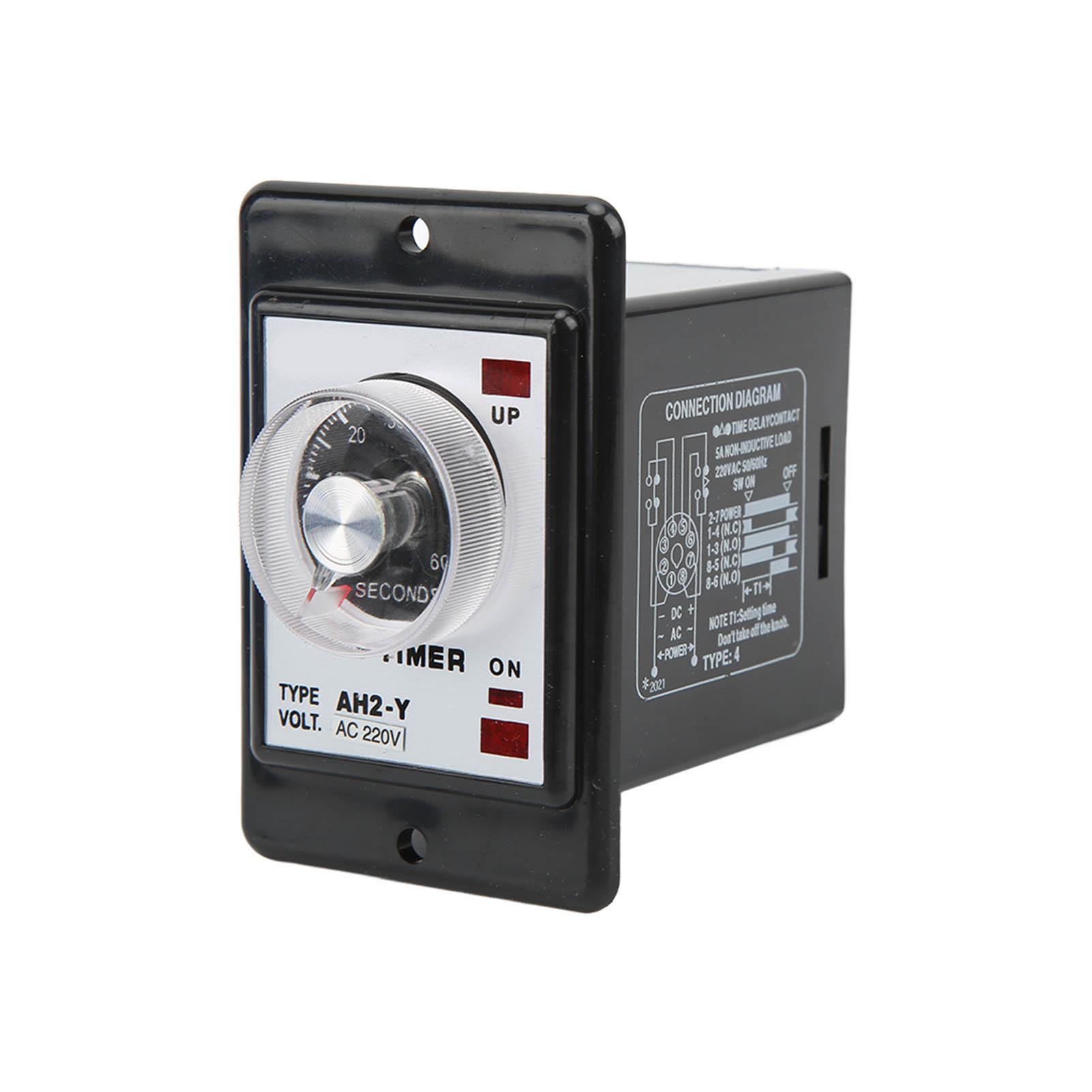 AH2Y 60S Time Relay Small Pointer Time Controller Knob Control Time Relay 8 Feet Timer220VAC
AH2Y 60S Time Relay Small Pointer Time Controller Knob Control Time Relay 8 Feet Timer220VAC