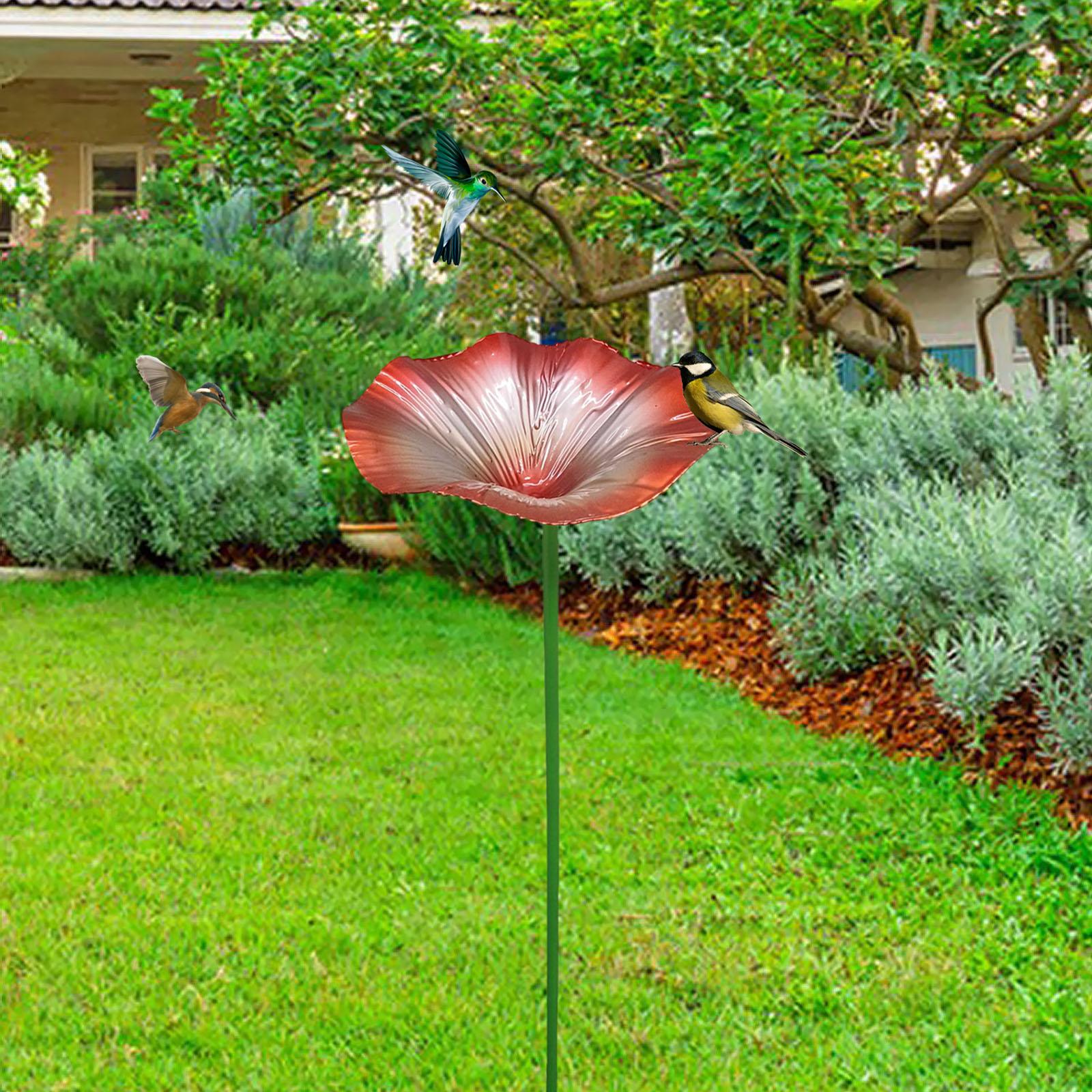 Bird Bath Bird Feeder Ornament with Stand Flower Shape Decoration Decorative Metal Garden Birdbath for Home Outside Patio червоний
Bird Bath Bird Feeder Ornament with Stand Flower Shape Decoration Decorative Metal Garden Birdbath for Home Outside Patio червоний