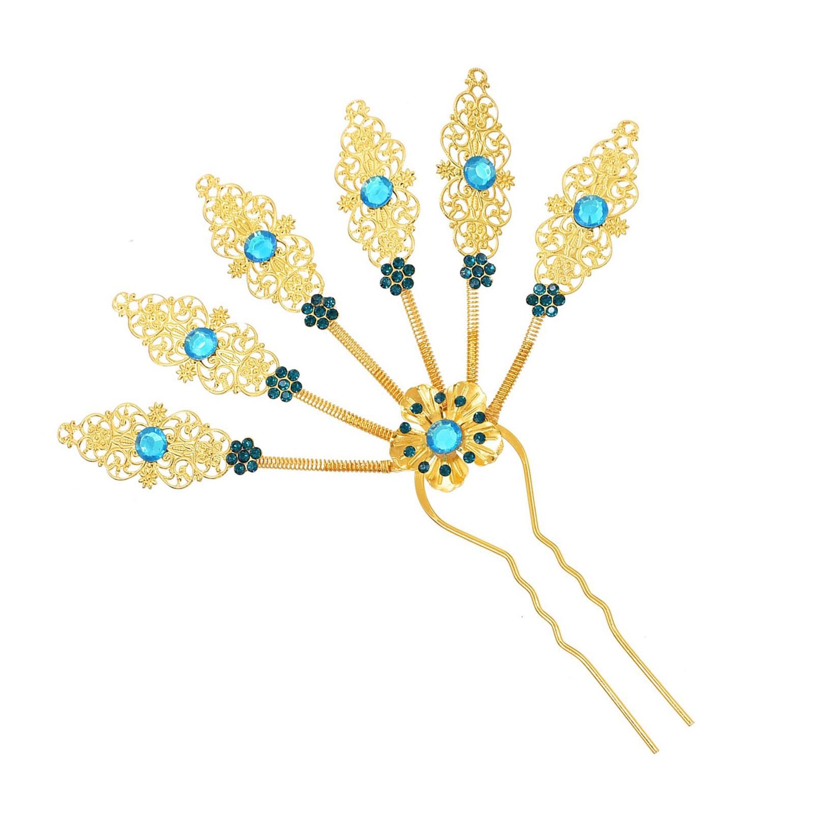 Luxurious Thai Ethnic Peacocks Leaf Hair Clip Embellished with Rhinestones Hair Accesories Hairpieces for Party
Luxurious Thai Ethnic Peacocks Leaf Hair Clip Embellished with Rhinestones Hair Accesories Hairpieces for Party