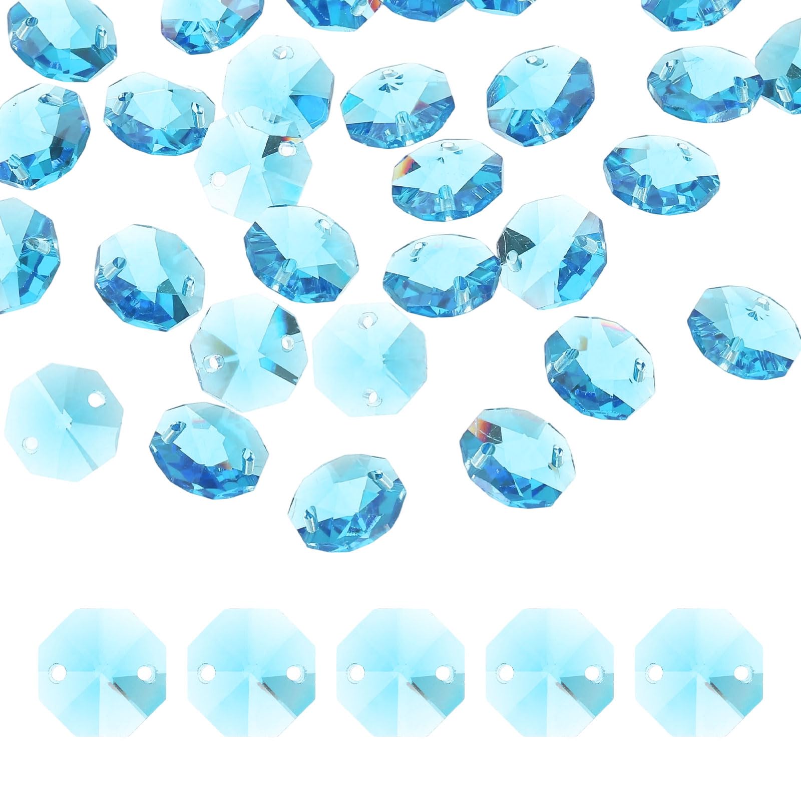 uxcell 70pcs 14mm Crystal Octagon Beads, 2-Hole Glass Suncatcher Beads, Chandler Prism Parts, Pendants for Home DIY Arts and Crafts, Clear Blue
uxcell 70pcs 14mm Crystal Octagon Beads, 2-Hole Glass Suncatcher Beads, Chandler Prism Parts, Pendants for Home DIY Arts and Crafts, Clear Blue