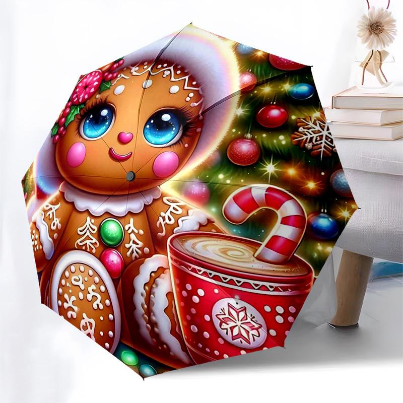 1pc Gingerbread Man Christmas Ornament with Candy Cane Mug, Automatic Opening Folding Umbrella, Portable 3-Fold Design, 8-Bone Iron Frame Outdoor Umbr
1pc Gingerbread Man Christmas Ornament with Candy Cane Mug, Automatic Opening Folding Umbrella, Portable 3-Fold Design, 8-Bone Iron Frame Outdoor Umbr