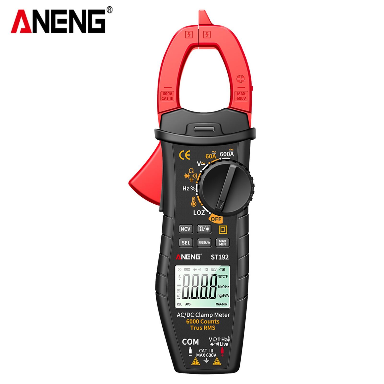 ANENG ST192 600A DC AC Токоизмерительные клещи 6000 отсчетов Цифровой мультиметр с автоматическим диапазоном напряжения ЖК-экрана
ANENG ST192 600A DC AC Токоизмерительные клещи 6000 отсчетов Цифровой мультиметр с автоматическим диапазоном напряжения ЖК-экрана