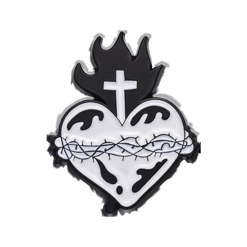 Decorative Cross Brooch With Unique Character Motif In Contemporary Black And White XZ9640
Decorative Cross Brooch With Unique Character Motif In Contemporary Black And White XZ9640