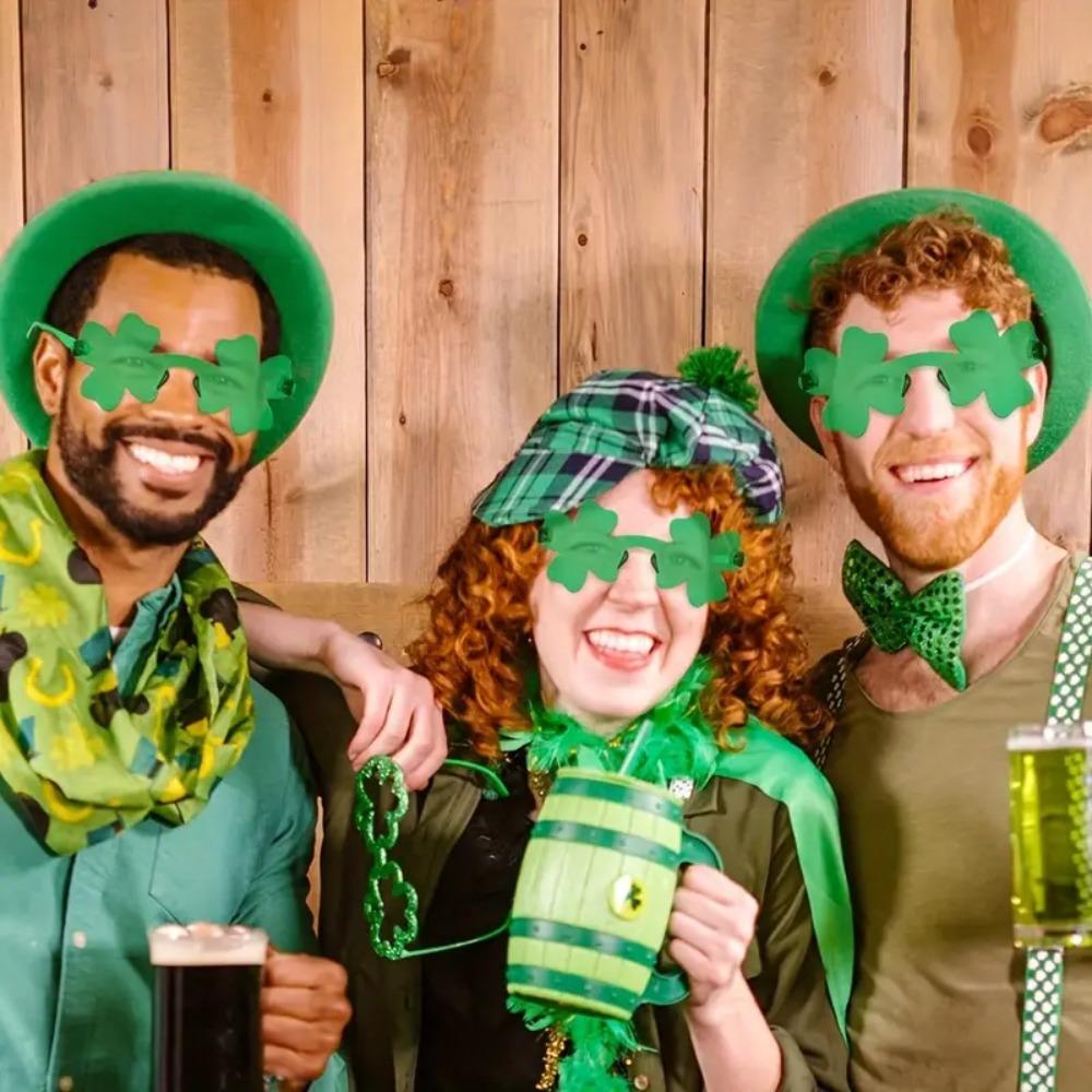 Green St. Patrick s Day Shamrock Sunglasses Plastic Party Costume Irish National Day 4 leaf clover
Green St. Patrick s Day Shamrock Sunglasses Plastic Party Costume Irish National Day 4 leaf clover