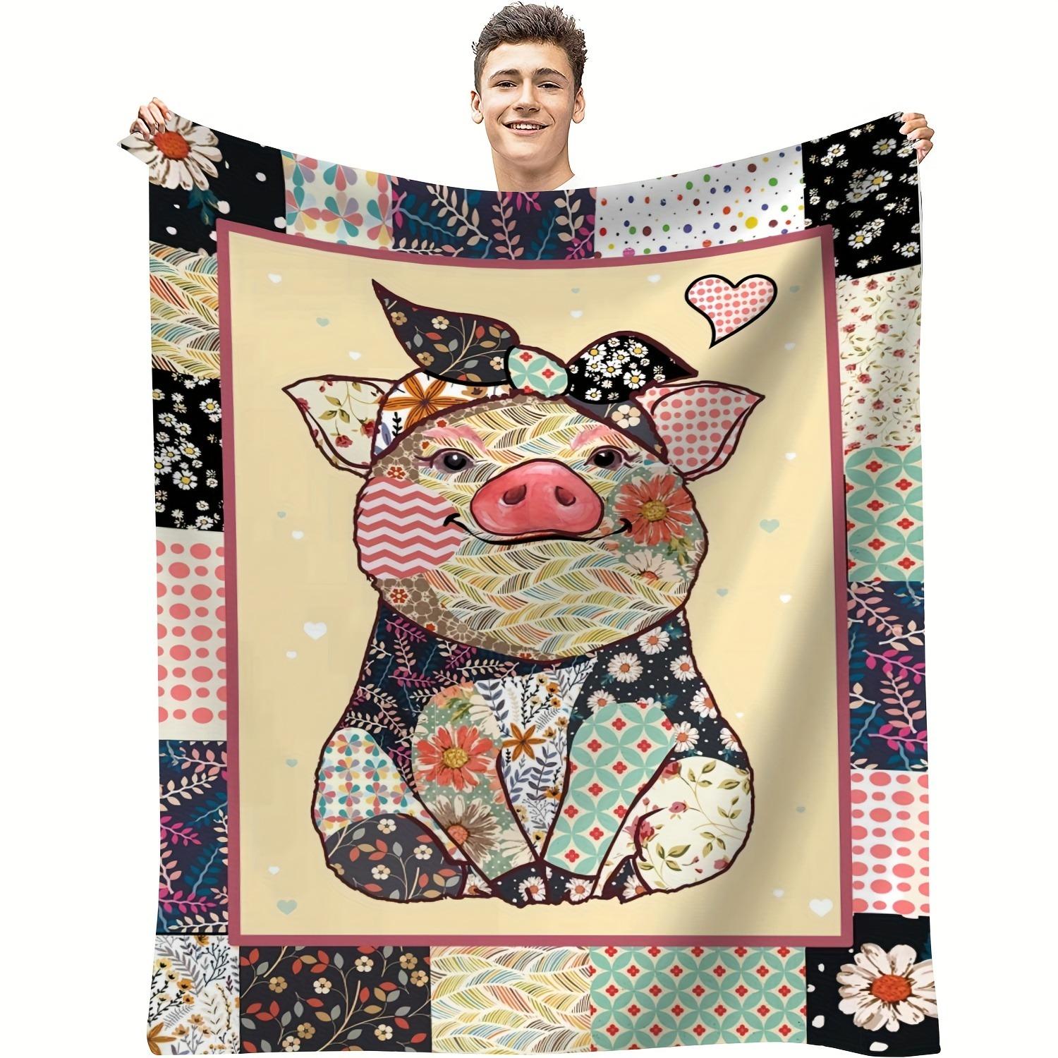 Whimsical Floral Patchwork Pig Flannel printed blanket suitable for all seasons suitable for living room office sofa and travel 75x90cm
Whimsical Floral Patchwork Pig Flannel printed blanket suitable for all seasons suitable for living room office sofa and travel 75x90cm