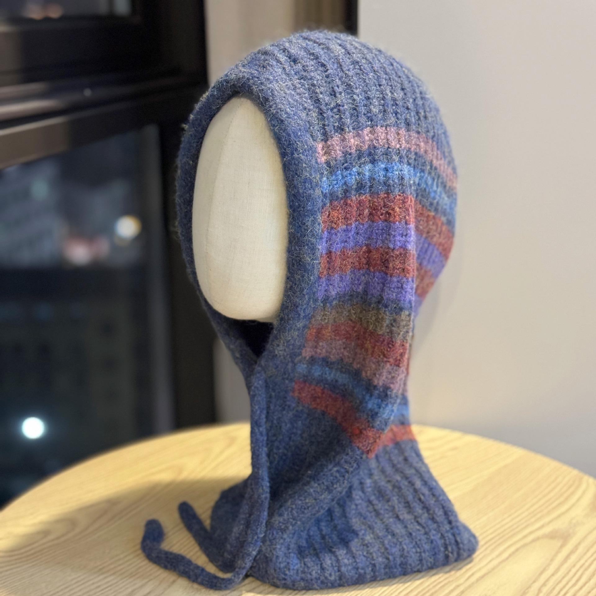 New Fair Isle style knitted hat for women, autumn and winter warm woolen hat with integrated neck warmer, windproof cycling beanie Adult54-60Average Size темно-синього кольору
New Fair Isle style knitted hat for women, autumn and winter warm woolen hat with integrated neck warmer, windproof cycling beanie Adult54-60Average Size темно-синього кольору