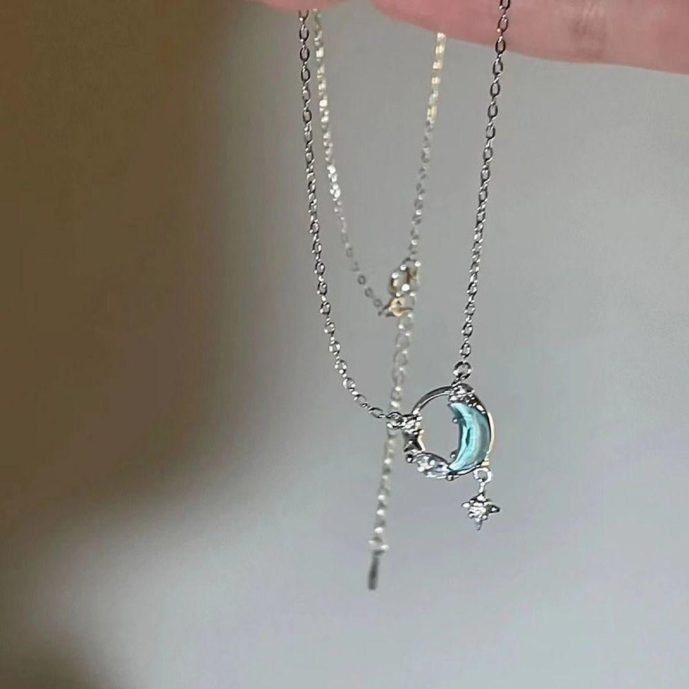 Shinny Zircon Romantic Stars Moons Jewelry Accessories Collarbone Chain All-match Temperament Women Girls
Shinny Zircon Romantic Stars Moons Jewelry Accessories Collarbone Chain All-match Temperament Women Girls