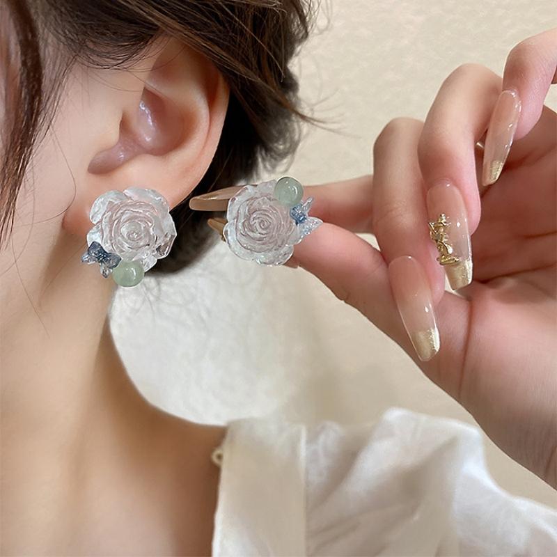 Korean White Transparent Resin Flower Butterfly Stud Earring Temperament Personalized Design Zircon Christmas Girlfriend Gift
Korean White Transparent Resin Flower Butterfly Stud Earring Temperament Personalized Design Zircon Christmas Girlfriend Gift