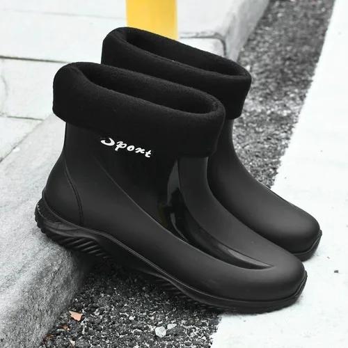 Мужские резиновые сапоги для улицы, противоскользящие, водонепроницаемые, прочные, для автомойки, кухни, работы, зимние хлопковые сапоги 43
Мужские резиновые сапоги для улицы, противоскользящие, водонепроницаемые, прочные, для автомойки, кухни, работы, зимние хлопковые сапоги 43