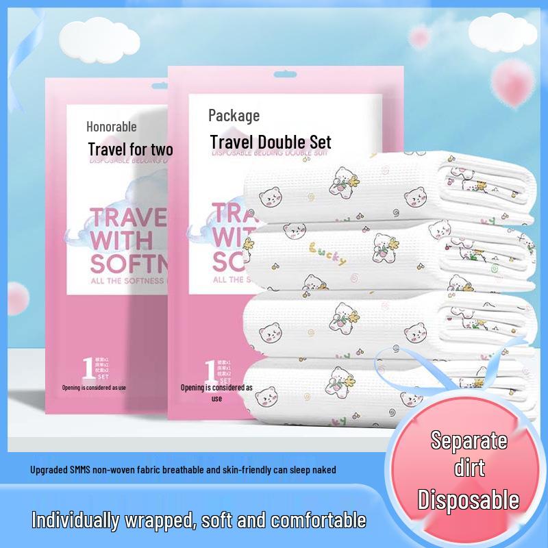 Одноразовый постельный комплект гостиничного качества: Постельное белье, Пододеяльники и Наволочки, Утолщенный Двойной Спальный Мешок, Грязеотталкивающий, Удобный для Путешествий
Одноразовый постельный комплект гостиничного качества: Постельное белье, Пододеяльники и Наволочки, Утолщенный Двойной Спальный Мешок, Грязеотталкивающий, Удобный для Путешествий