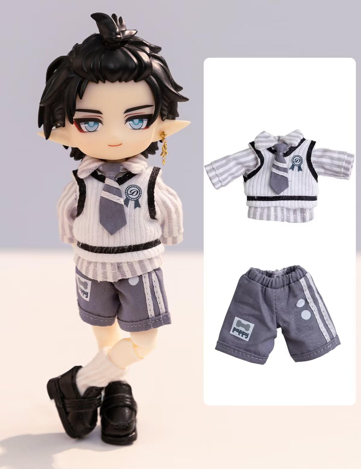 YMY Obitsu 11cm Doll Clothes Uniform Set Tie Waistcoat for BJD Dolls Boy s (Shirt + + + Pants) 1/12 (Blue)
YMY Obitsu 11cm Doll Clothes Uniform Set Tie Waistcoat for BJD Dolls Boy s (Shirt + + + Pants) 1/12 (Blue)