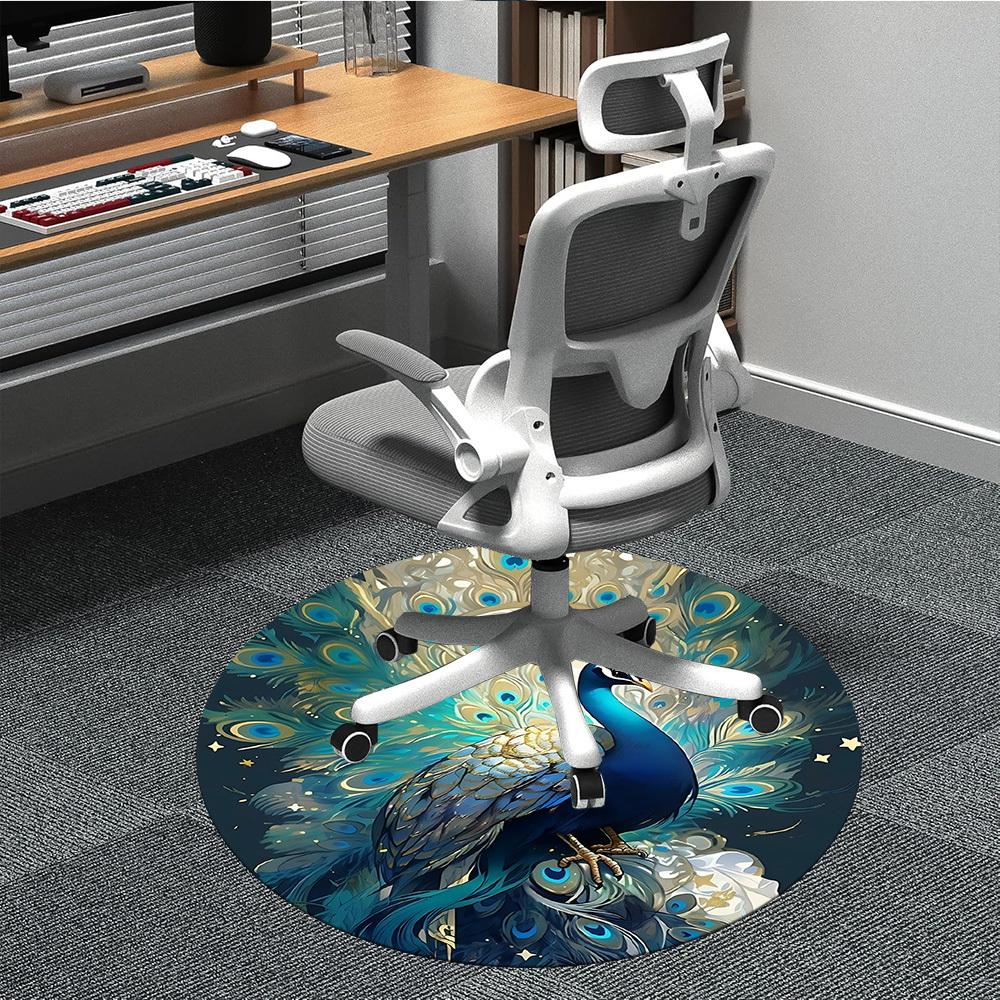 1PC Peacock Feathers Office Round Area Rug, Indoor Mat Suitable For Office, Under Office Chairs Bedroom Living Room Home Decor, Room Deco 064 80cm by 80cm
1PC Peacock Feathers Office Round Area Rug, Indoor Mat Suitable For Office, Under Office Chairs Bedroom Living Room Home Decor, Room Deco 064 80cm by 80cm