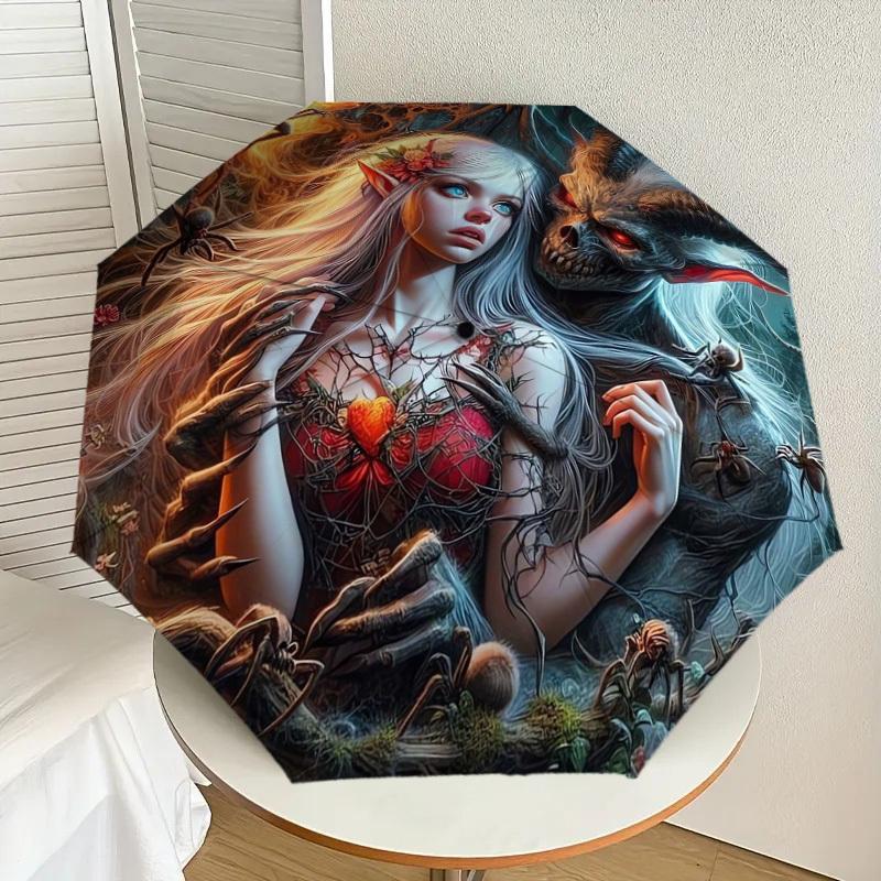 1pc Fantasy Demon Forest Spider Umbrella with Plastic Handle,Suitable for All Seasons Home Travel Outdoor UmbrellaDD104
1pc Fantasy Demon Forest Spider Umbrella with Plastic Handle,Suitable for All Seasons Home Travel Outdoor UmbrellaDD104